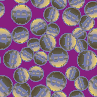 kesintisiz iş zemin bitcoins para ile desenli