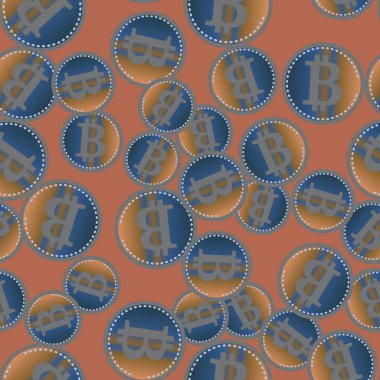 kesintisiz iş zemin bitcoins para ile desenli