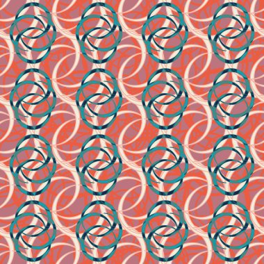 vektör çizim arka planı için daireler ile seamless modeli   