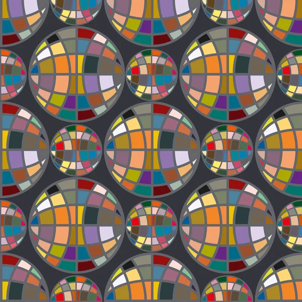 Renkli Mozaik Küre Ile Seamless Modeli — Stok Vektör