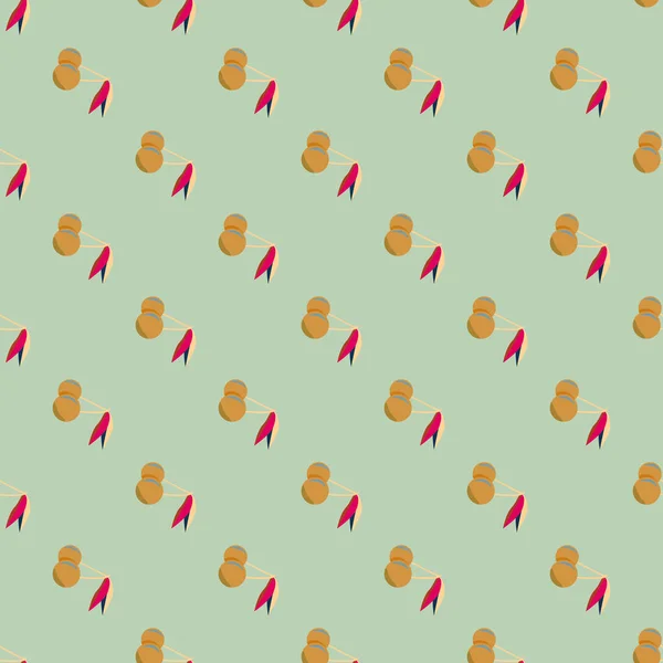かわいいさくらんぼのシームレスなパターン ベクトル図 — ストックベクタ