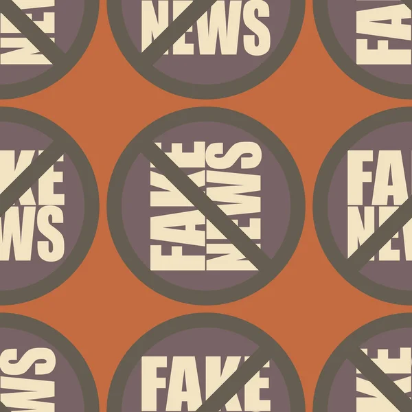 Концептуальный Бесшовный Шаблон Логотипом Фейковых Новостей Глобальные Проблемы Человечества — стоковый вектор