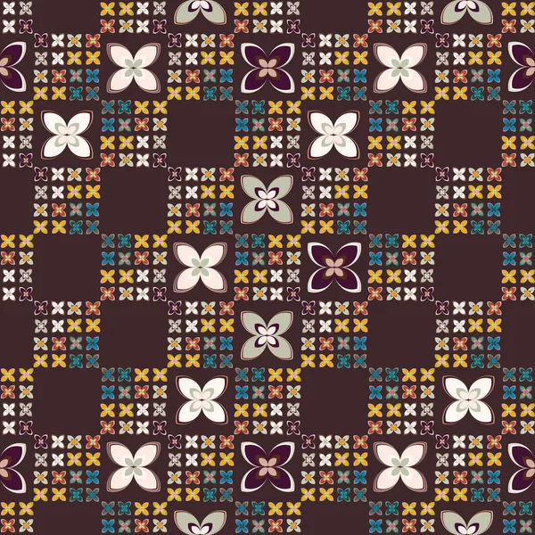 Motif Géométrique Floral Abstrait Sans Couture Pour Fond — Image vectorielle