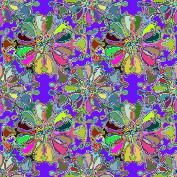 Caleidoscopio Abstracto Patrón Inconsútil Colorido Para Fondo — Vector de stock