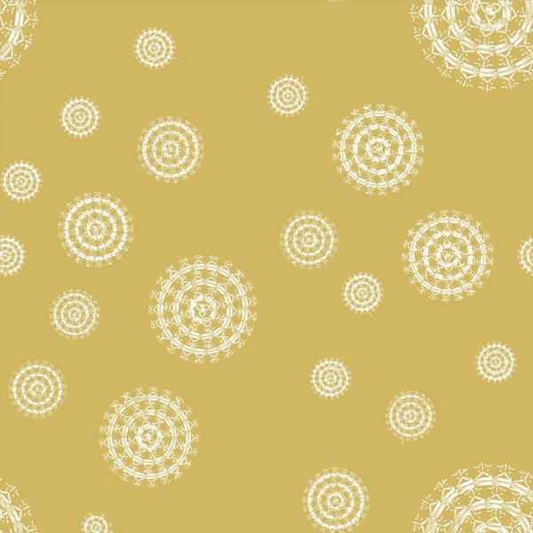 Nahtlose Abstrakte Mandala Muster Ornament Bestehend Aus Einfachen Formen — Stockvektor