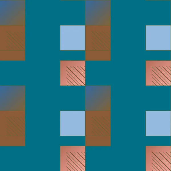 艺术性的立方体和正方形形状墙纸 无缝抽象向量例证 — 图库矢量图片
