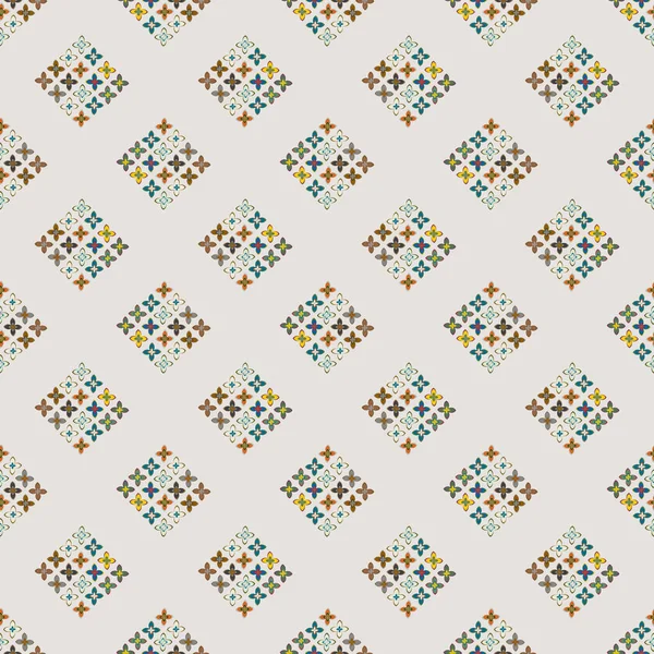 Motif Géométrique Floral Abstrait Sans Couture Pour Fond — Image vectorielle