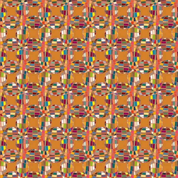 Patrón Caleidoscopio Abstracto Con Globos Mosaico Colores — Vector de stock