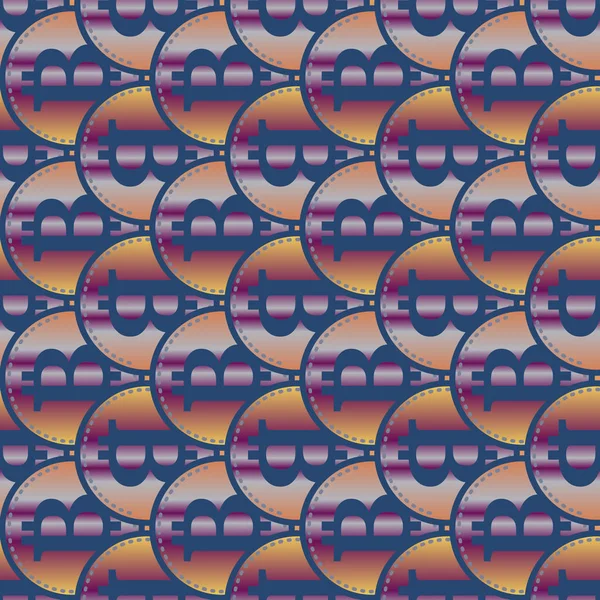 Renkli bitcoins işaretleri ile mali seamless modeli