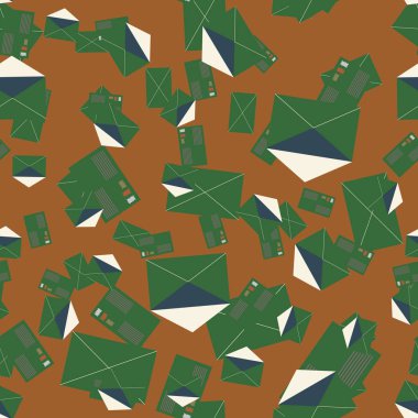 Zarflar seamless modeli, vektör çizim 