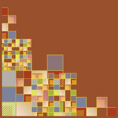 sanatsal küpleri ve kareleri şekiller duvar kağıdı, sorunsuz tasarlamak vektör çizim 