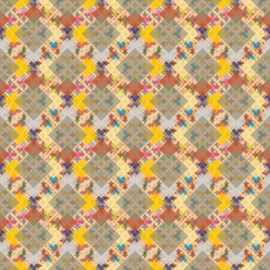 Soyut Dikişsiz renkli desen, vektör çizim