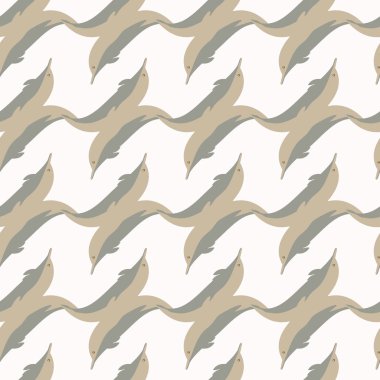 Dekoratif renkli seamless modeli sevimli yunuslar ile