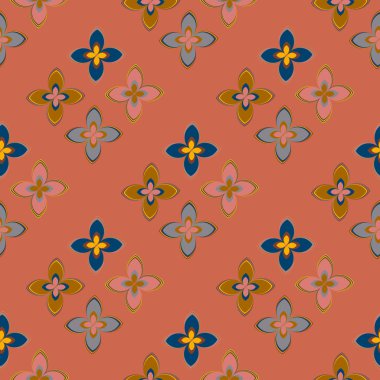  soyut çiçek geometrik Dikişsiz desen arka planı için