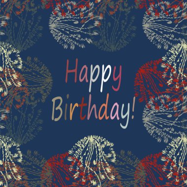 Çiçek desenli harflerle kutlu olsun çok renkli el çekilmiş