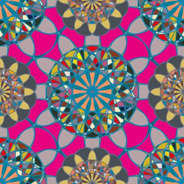  soyut çiçek geometrik Dikişsiz desen arka planı için