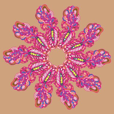 Stil zentangle yeni simetrik mandala doodle ile sanat esin kaynağı oldu. Duvar kağıdı, desen dolgularını, web sayfaları, yüzey dokuları için dekoratif nesne-ebilmek var olmak kullanılmış.