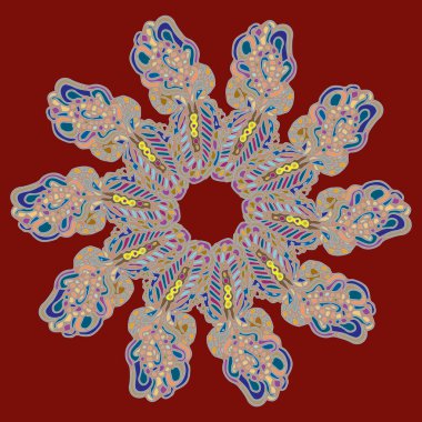 Stil zentangle yeni simetrik mandala doodle ile sanat esin kaynağı oldu. Duvar kağıdı, desen dolgularını, web sayfaları, yüzey dokuları için dekoratif nesne-ebilmek var olmak kullanılmış.