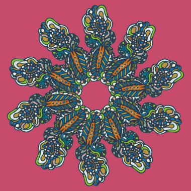 Stil zentangle yeni simetrik mandala doodle ile sanat esin kaynağı oldu. Duvar kağıdı, desen dolgularını, web sayfaları, yüzey dokuları için dekoratif nesne-ebilmek var olmak kullanılmış.