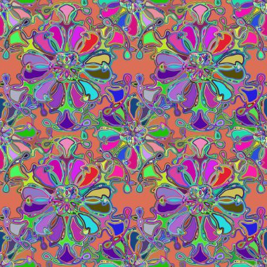 Soyut kaleydoskop renkli Dikişsiz desen arka planı için. 