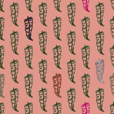 Memphis tarzı zemin ağaç yaprakları 