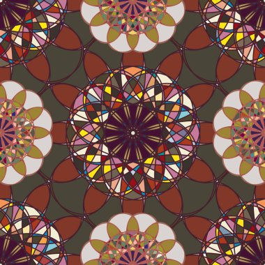  soyut çiçek geometrik Dikişsiz desen arka planı için