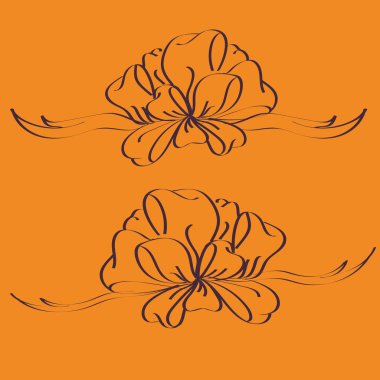 Yay ve şerit vektör karikatür çizimi