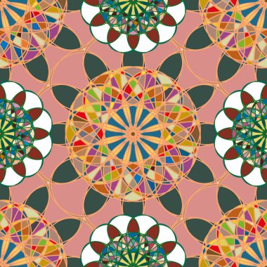  soyut çiçek geometrik Dikişsiz desen arka planı için