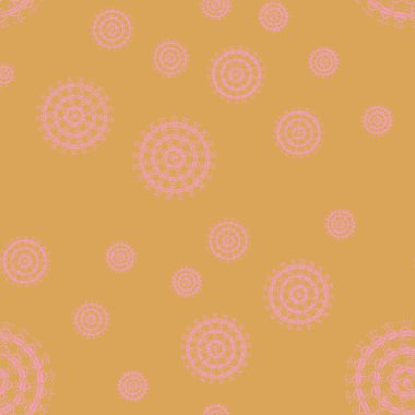 Sorunsuz soyut mandala desen. Basit şekiller oluşan süsleme. 