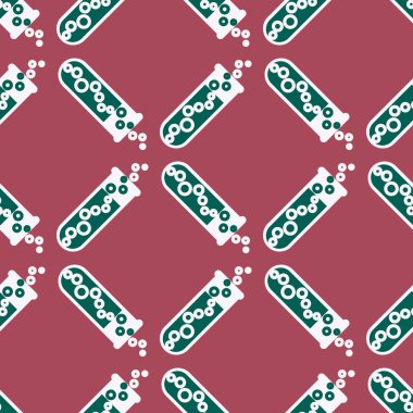 Kimya test tüpleri parlak arka plan üzerinde. Seamless modeli.