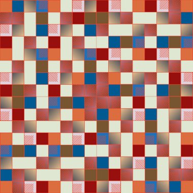 sanatsal küpleri ve kareleri şekiller duvar kağıdı, sorunsuz tasarlamak vektör çizim 