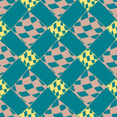 Soyut renkli geometrik Dikişsiz kareli desen arka planı için.