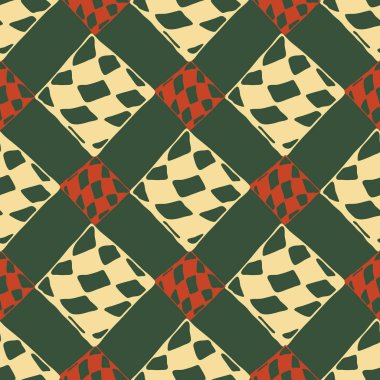 Soyut renkli geometrik Dikişsiz kareli desen arka planı için.