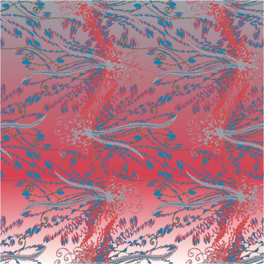 soyut çiçek deseni, vektör illüstrasyonu