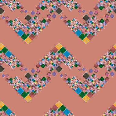 sanatsal küpleri ve kareleri şekiller duvar kağıdı, sorunsuz tasarlamak vektör çizim 