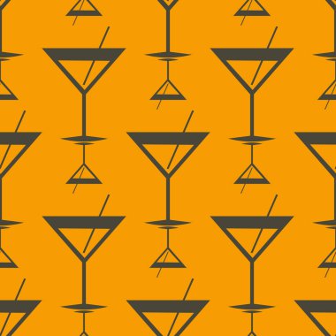 Tropik kokteyller desen, renkli kesintisiz vektör çizim