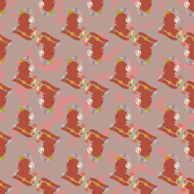 Soyut kalp doodle arka plan için seamless modeli. 