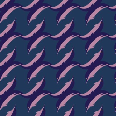 Dekoratif renkli seamless modeli sevimli yunuslar ile