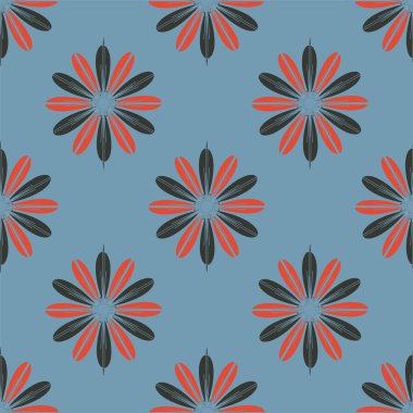  arka plan için çiçekli soyut geometrik seamless modeli