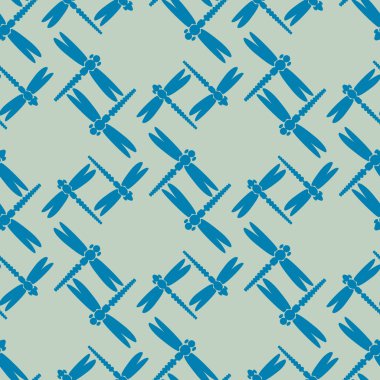 Yusufçuk seamless modeli. Vektör çizimler.