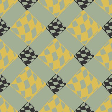 Soyut renkli geometrik Dikişsiz kareli desen arka planı için.