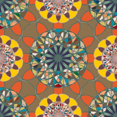  soyut çiçek geometrik Dikişsiz desen arka planı için