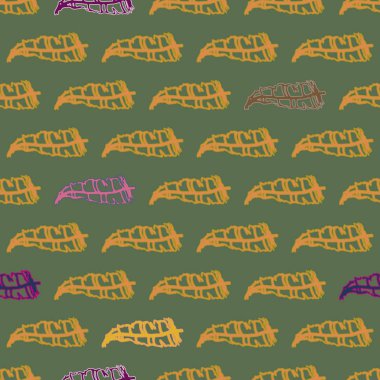 Memphis tarzı zemin ağaç yaprakları 