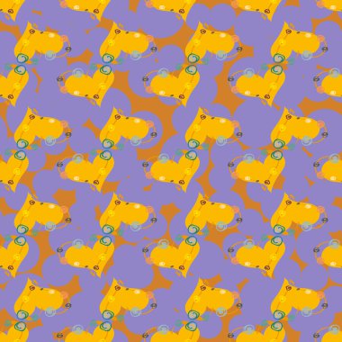 Soyut kalp doodle arka plan için seamless modeli. 