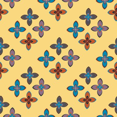  soyut çiçek geometrik Dikişsiz desen arka planı için