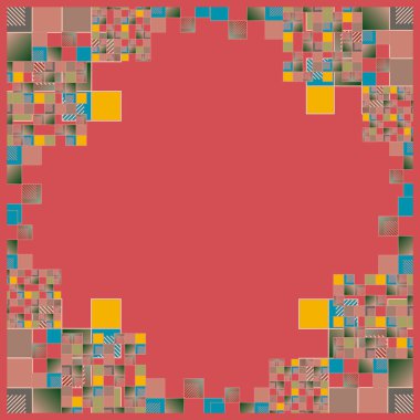 sanatsal küpleri ve kareleri şekiller duvar kağıdı, sorunsuz tasarlamak vektör çizim 