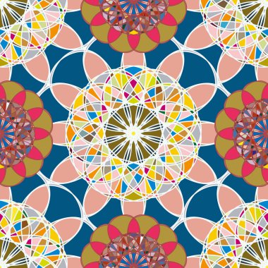  soyut çiçek geometrik Dikişsiz desen arka planı için