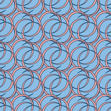 vektör çizim arka planı için daireler ile seamless modeli   