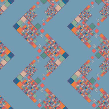 sanatsal küpleri ve kareleri şekiller duvar kağıdı, sorunsuz tasarlamak vektör çizim 