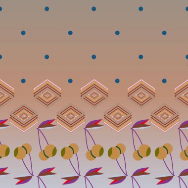 Şirin kiraz seamless modeli. Vektör çizim.